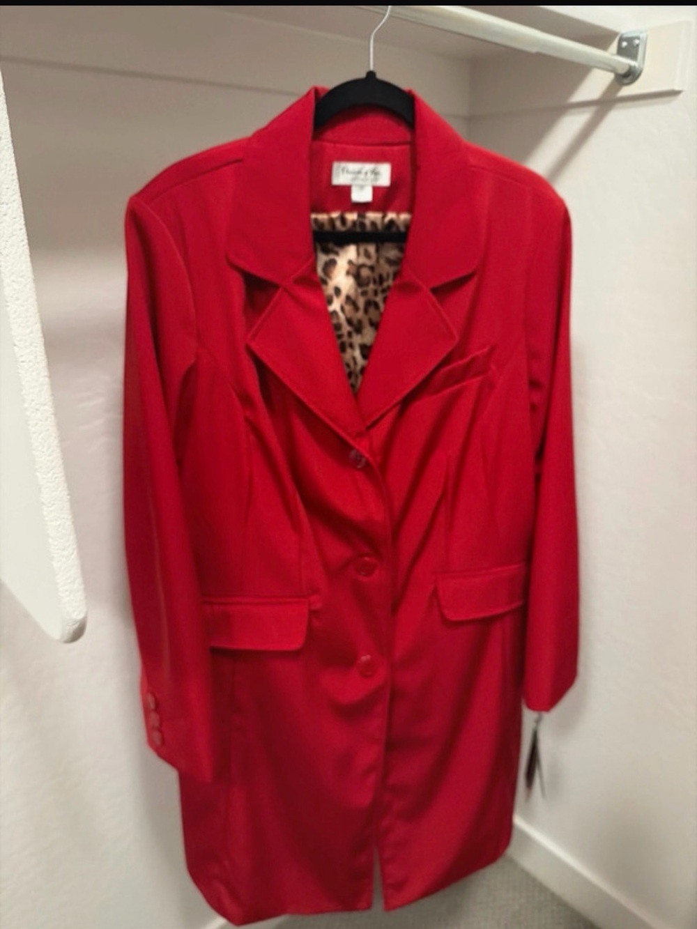 NWT Preston & York Woman Size 1X 16-18 Red All Weather Trench Coat